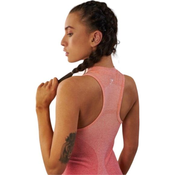 Gymshark Seamless Ombre Peach Pink Activewear Tank Top sz S - Picture 2 of 11